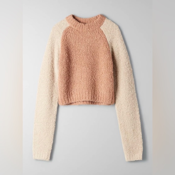 NWT Aritzia Wilfred Free Colorblock Brown Meridian Sweater Size XXS - Picture 4 of 12